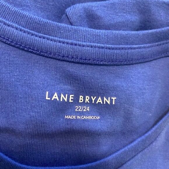 Lane Bryant Blue Long sleeve crew neck tee-shirt, size 22/24 - Picture 3 of 3
